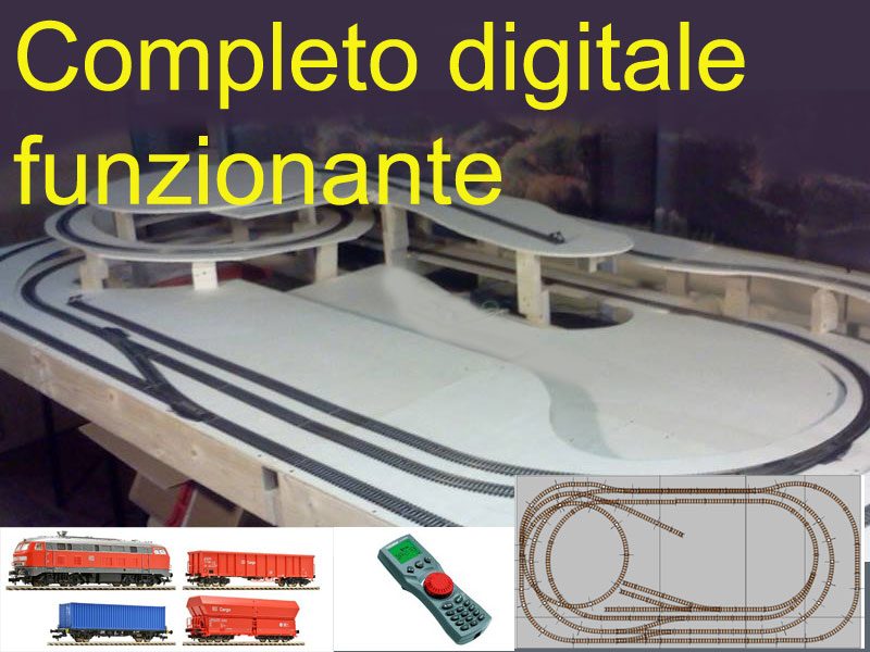 Plastico Potenza 3 240x120cm premontato+treno+centrale digitale