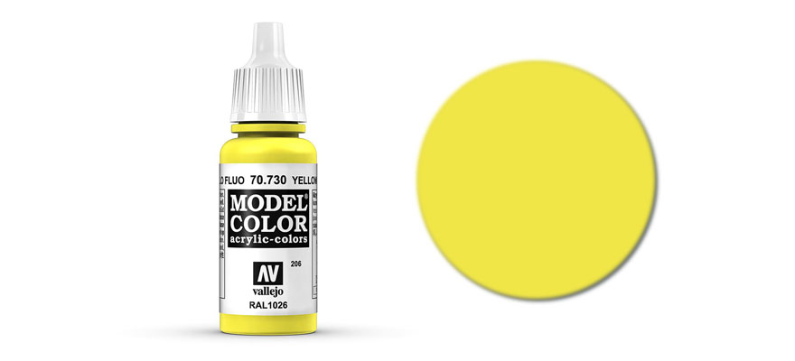 MODEL Color: Yellow Fluo - colore acrilico 17 ml