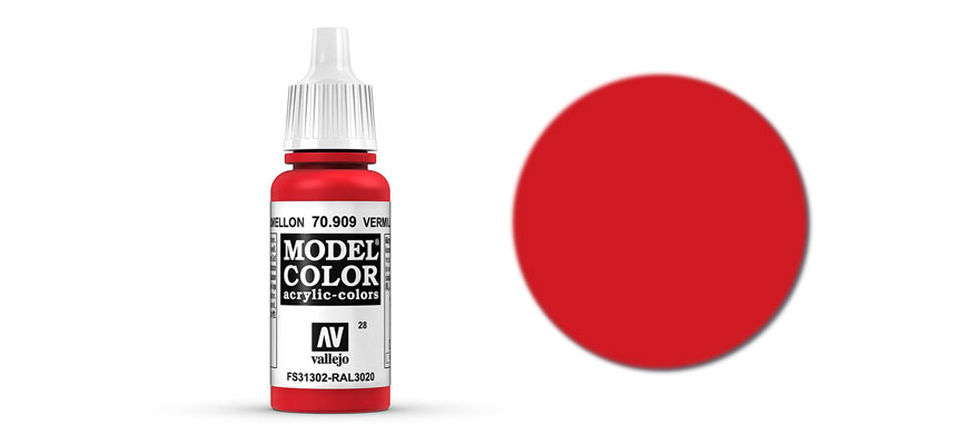 MODEL Color: C. Red Vermillion - colore acrilico 17 ml