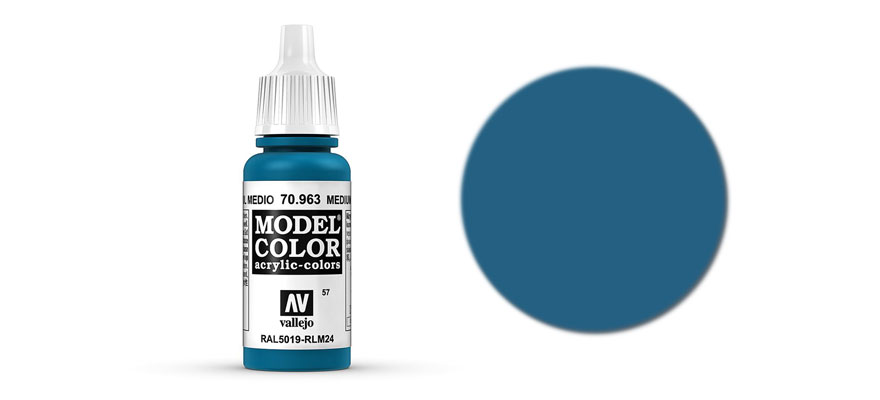 MODEL Color: Medium Blue - colore acrilico 17 ml