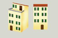 Vedi Scheda CSNetwork PKIT1007 - Casa stile italiano in forex 3 piani con attico SOLO PARETI E BA CSNetwork - Scala  H0 