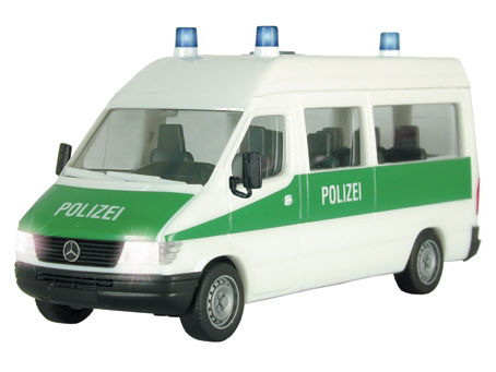 H0 Mercedes Sprinter polizia con luci lampeggianti